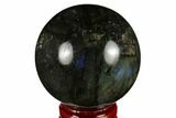 Flashy, Polished Labradorite Sphere - Great Color Play #180613-1